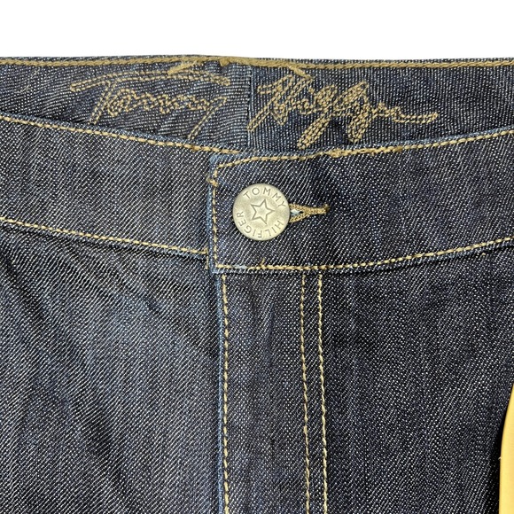 Tommy Hilfiger Capri Jeans Plus Sz 20 Cropped Wide-Leg Stretch Dark Wash Y2K NEW - Picture 9 of 14